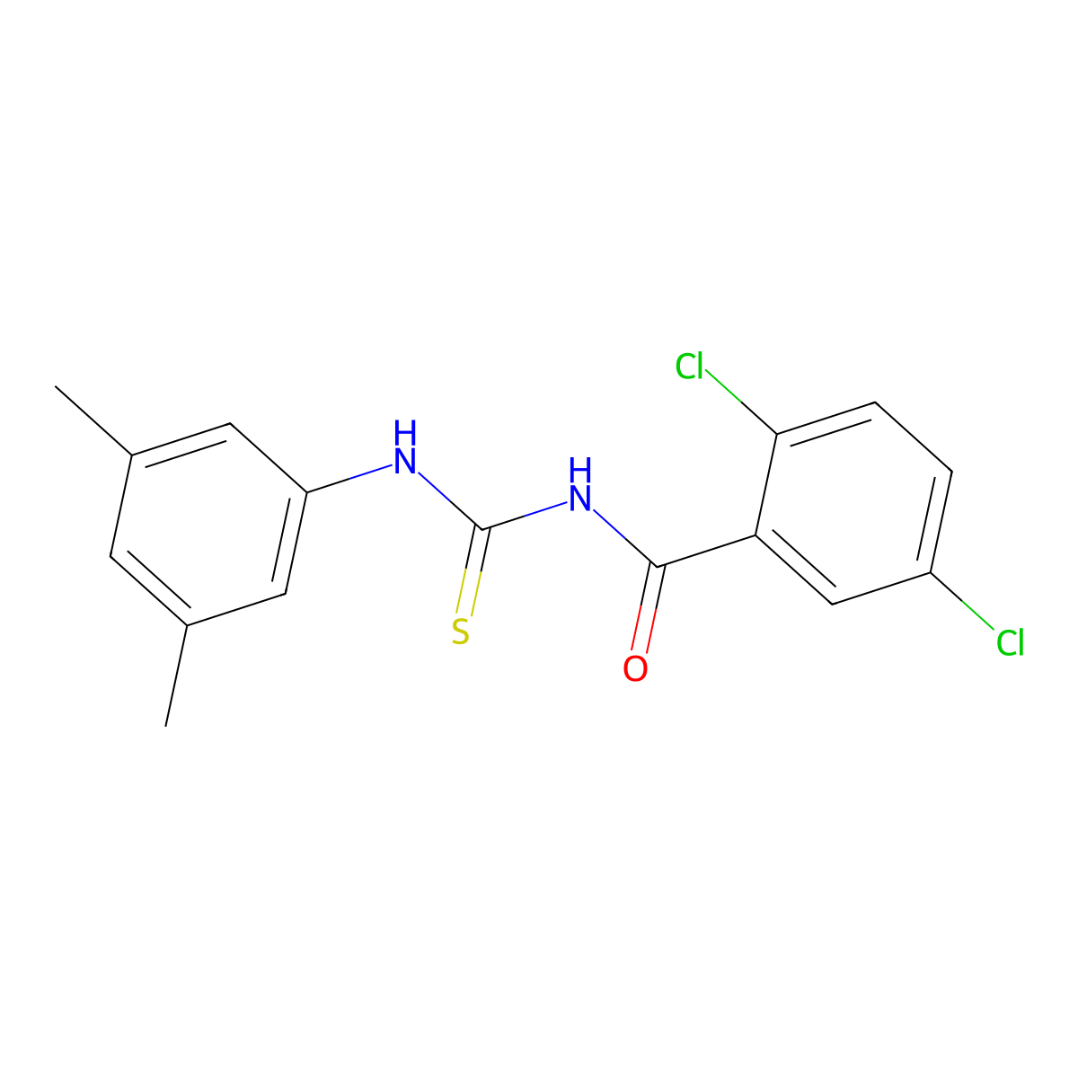 2,5-dichloro-N-[(3,5-dimethylphenyl)carbamothioyl]benzamide molecular structure, CAS 431980-79-9