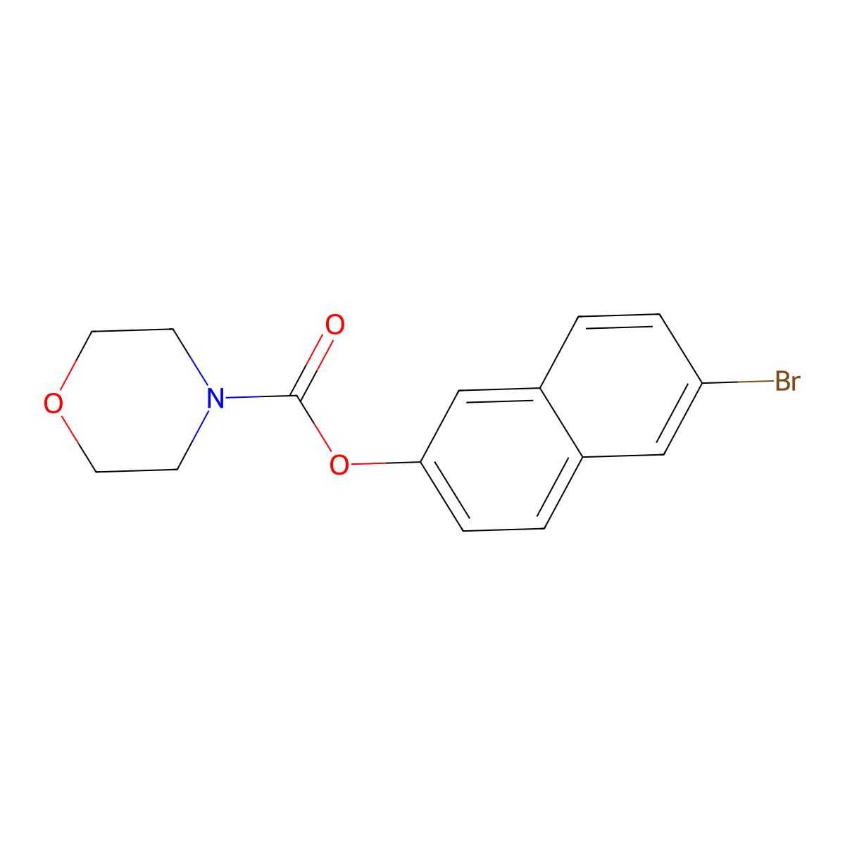 6-Bromonaphthalen-2-yl morpholine-4-carboxylate molecular structure, CAS 431980-82-4