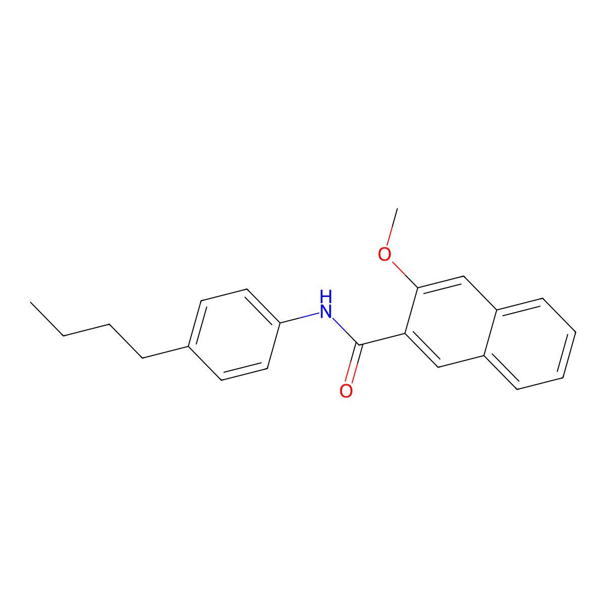 N-(4-butylphenyl)-3-methoxynaphthalene-2-carboxamide molecular structure, CAS 431980-89-1