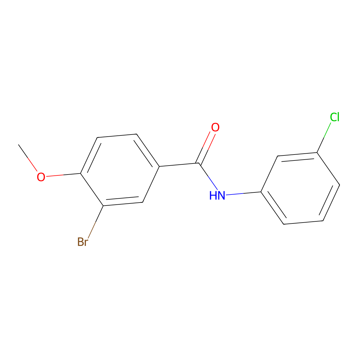 3-bromo-N-(3-chlorophenyl)-4-methoxybenzamide molecular structure, CAS 431981-00-9