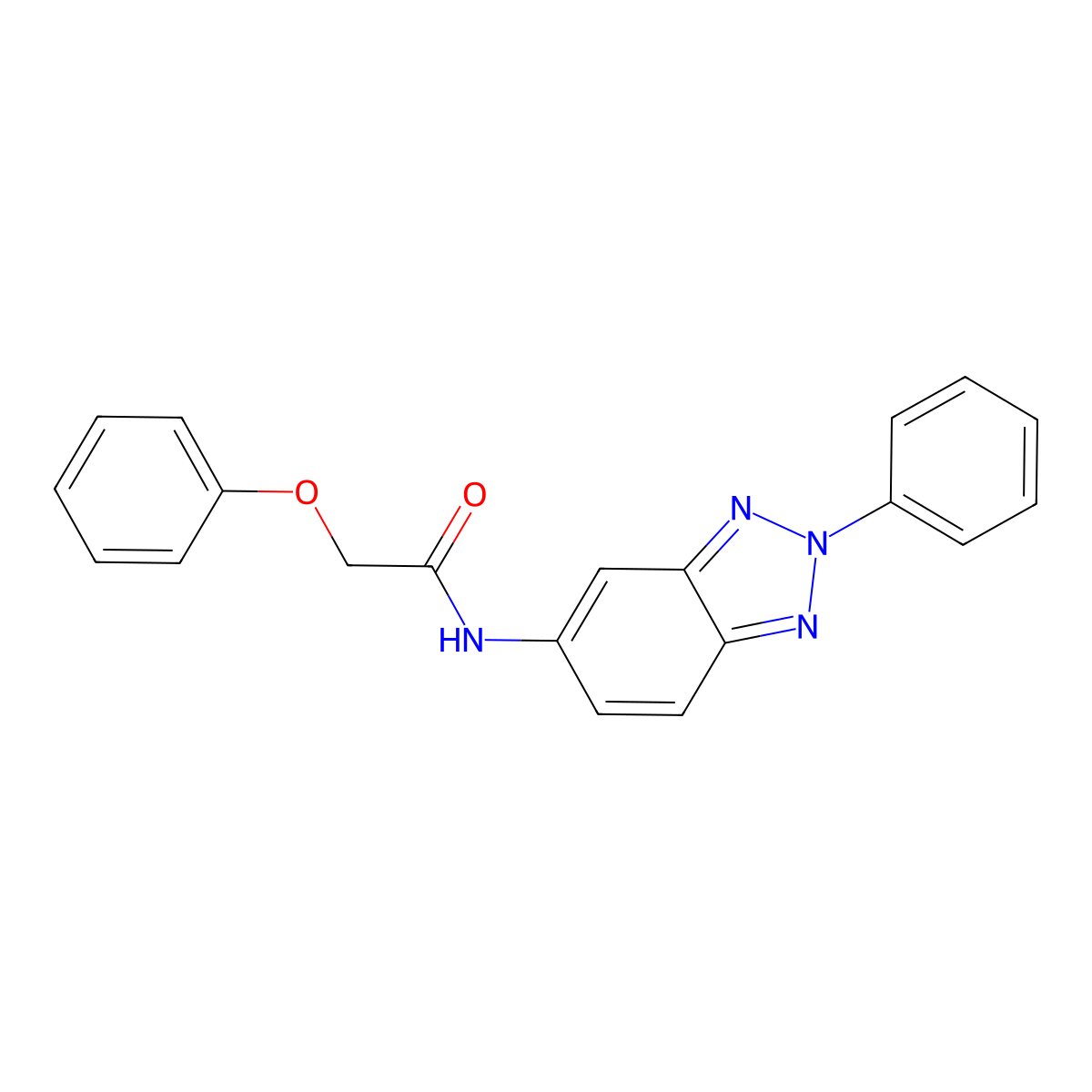 2-phenoxy-N-(2-phenyl-2H-benzotriazol-5-yl)acetamide molecular structure, CAS 431981-30-5