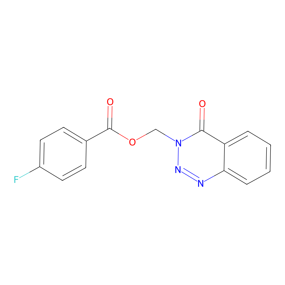 (4-oxobenzo[d][1,2,3]triazin-3(4H)-yl)methyl 4-fluorobenzoate molecular structure, CAS 431981-46-3