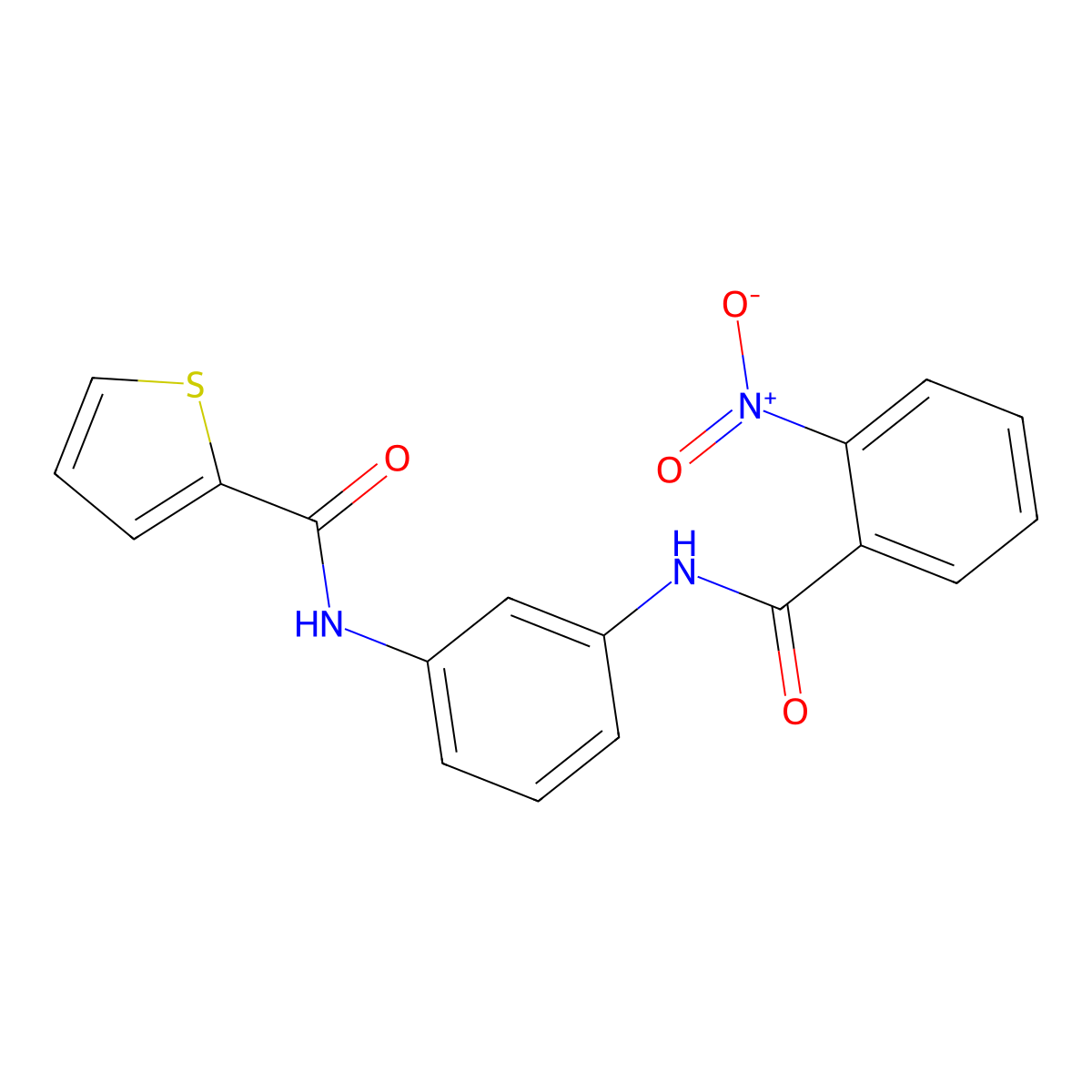 N-[3-[(2-nitrobenzoyl)amino]phenyl]thiophene-2-carboxamide molecular structure, CAS 431982-87-5