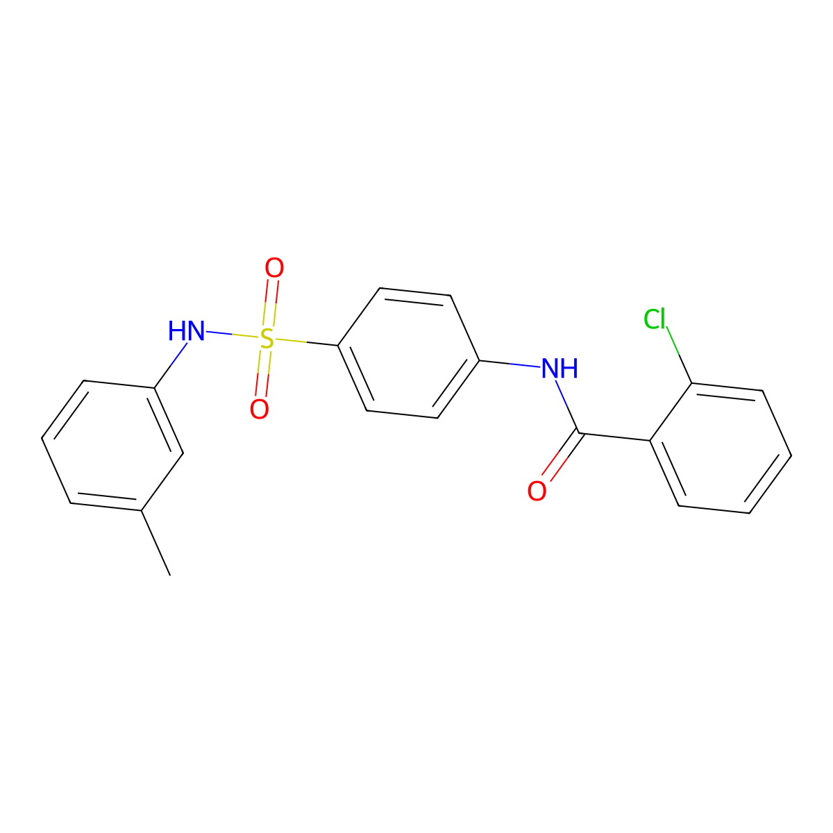 2-chloro-N-[4-[(3-methylphenyl)sulfamoyl]phenyl]benzamide molecular structure, CAS 431982-98-8