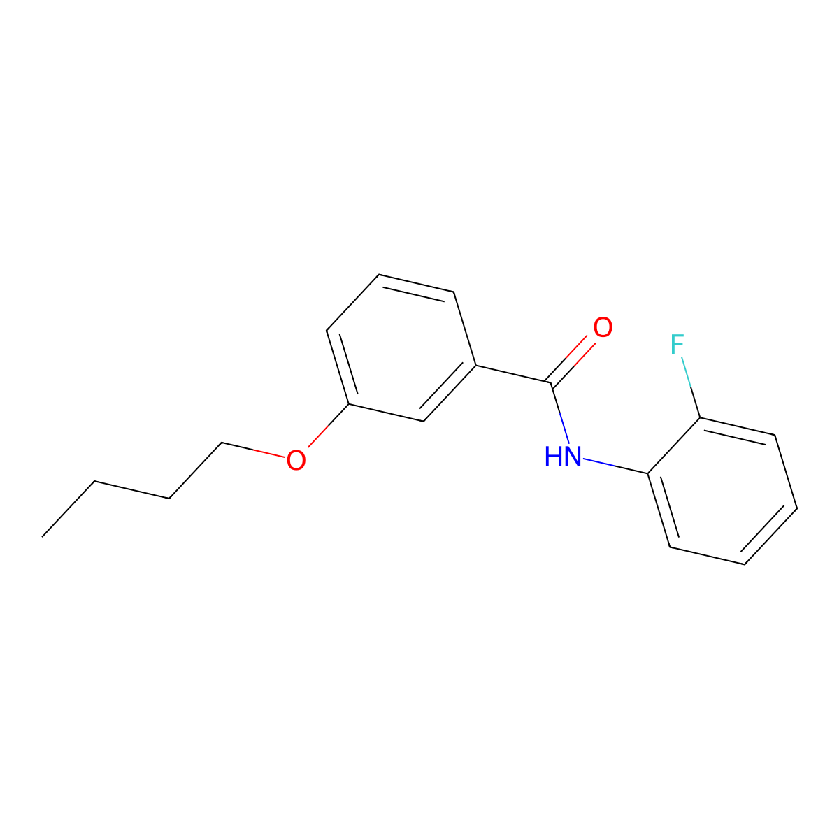 3-butoxy-N-(2-fluorophenyl)benzamide molecular structure, CAS 431983-59-4