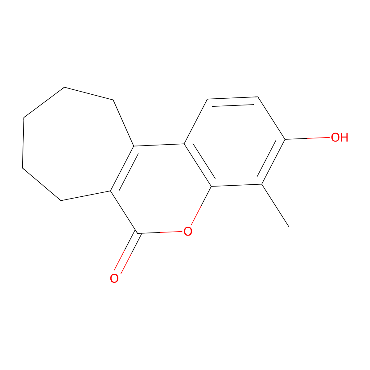 3-hydroxy-4-methyl-8,9,10,11-tetrahydrocyclohepta[c]chromen-6(7H)-one molecular structure, CAS 431983-60-7