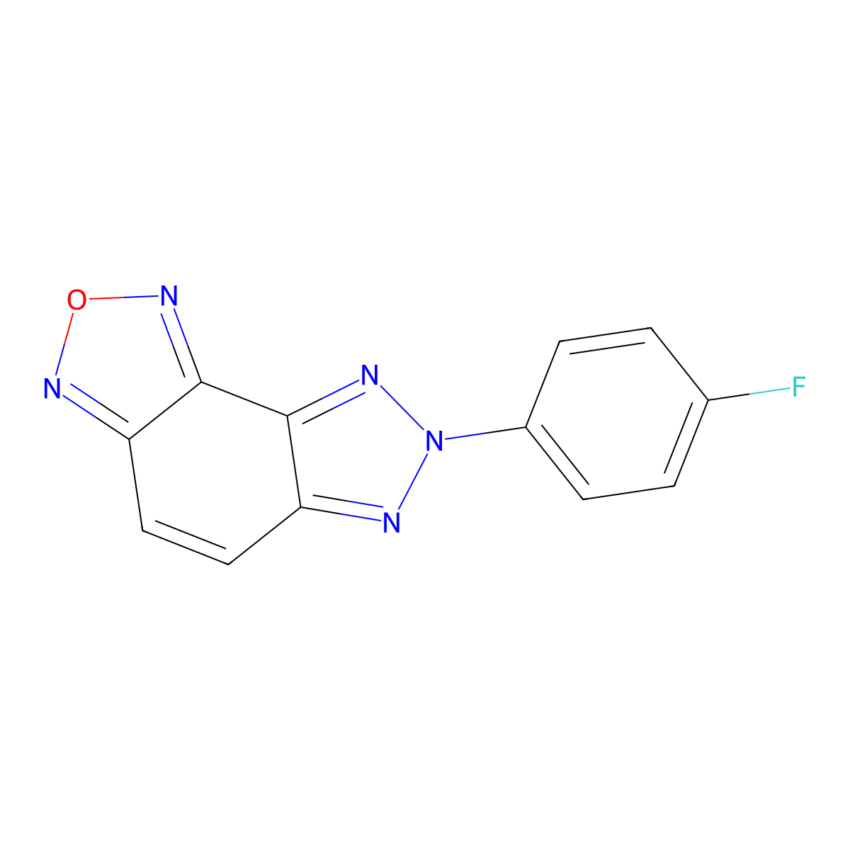 7-(4-Fluorophenyl)triazolo[4,5-g][2,1,3]benzoxadiazole molecular structure, CAS 431983-65-2