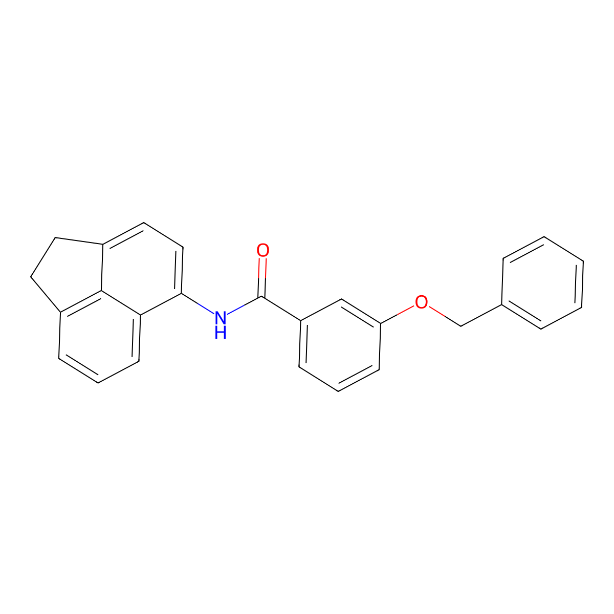 N-(1,2-dihydroacenaphthylen-5-yl)-3-phenylmethoxybenzamide molecular structure, CAS 431983-66-3