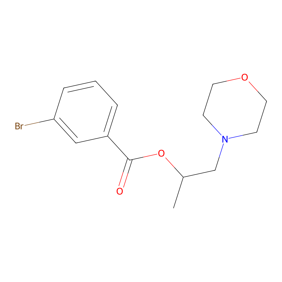 1-Morpholin-4-ylpropan-2-yl 3-bromobenzoate molecular structure, CAS 431983-68-5