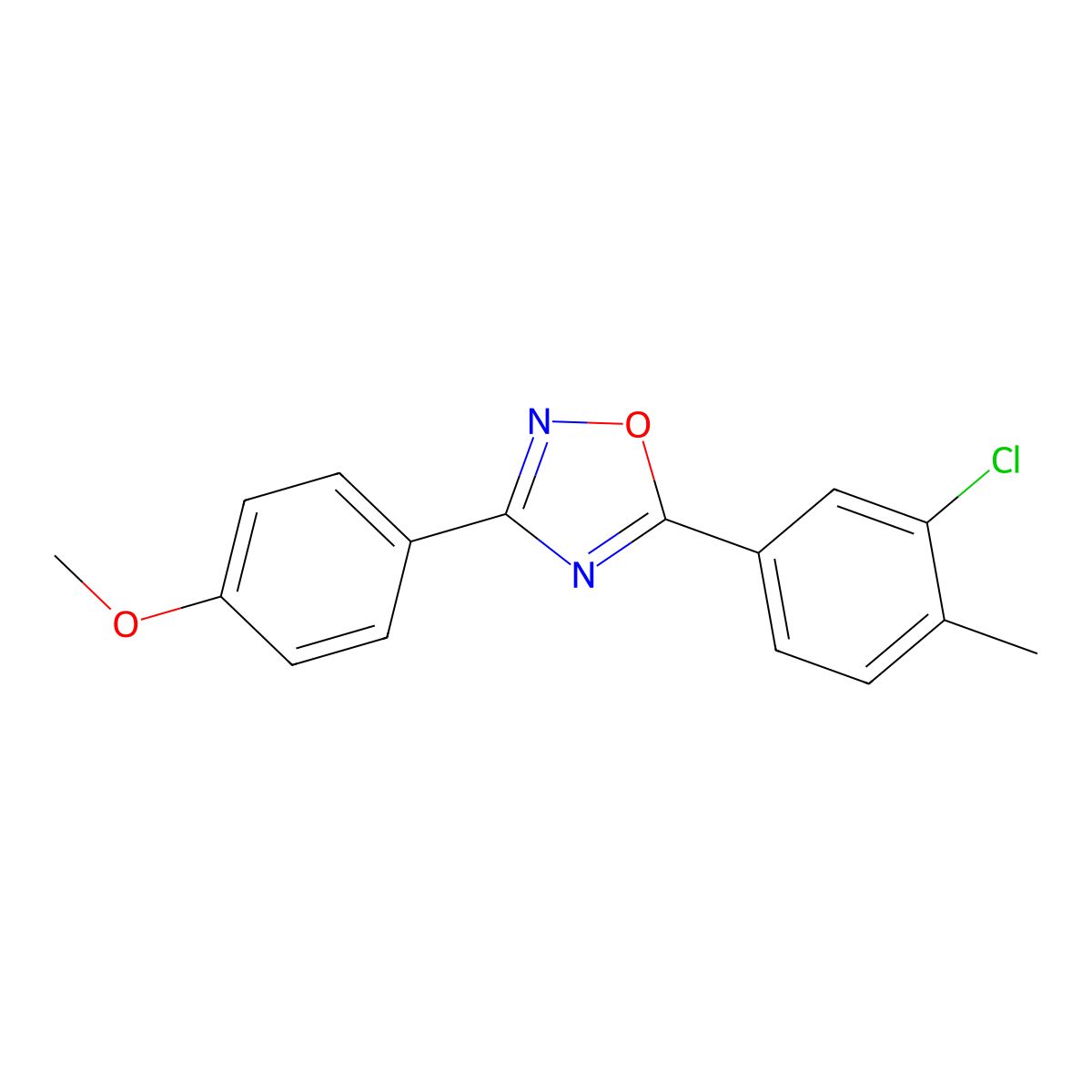 5-(3-Chloro-4-methylphenyl)-3-(4-methoxyphenyl)-1,2,4-oxadiazole molecular structure, CAS 431983-98-1
