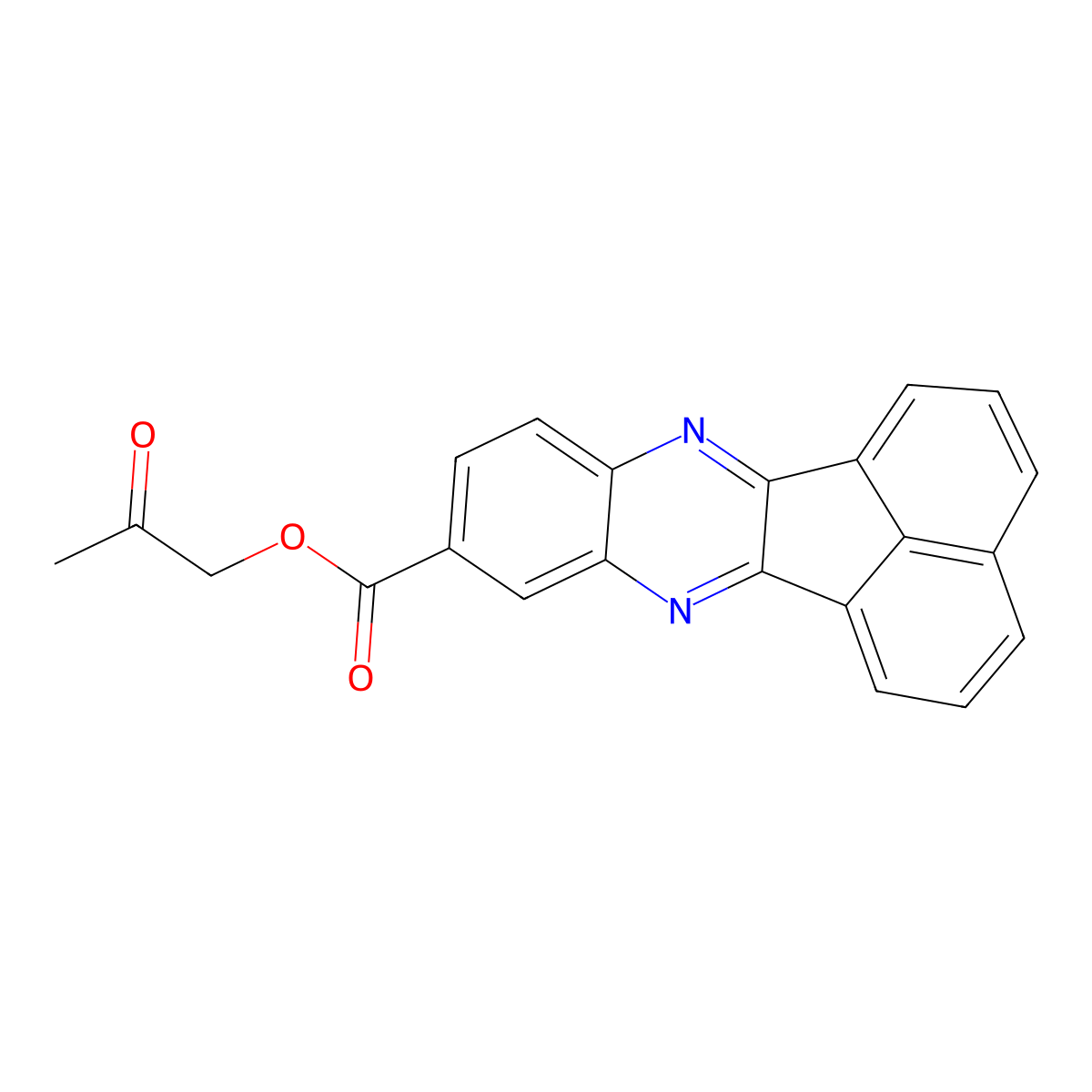 2-Oxopropyl acenaphtho[1,2-b]quinoxaline-9-carboxylate molecular structure, CAS 431984-21-3