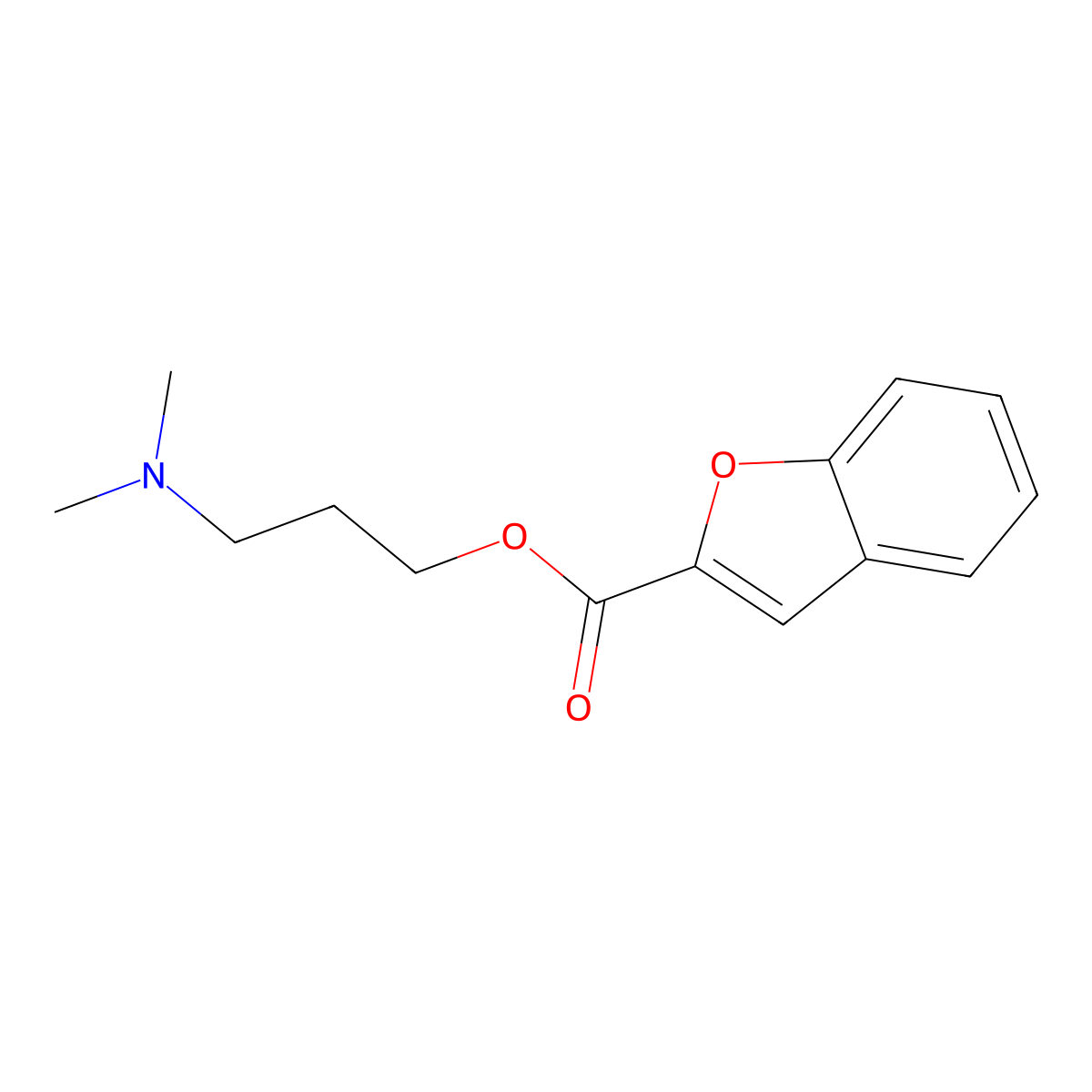 3-(Dimethylamino)propyl 1-benzofuran-2-carboxylate molecular structure, CAS 431984-25-7