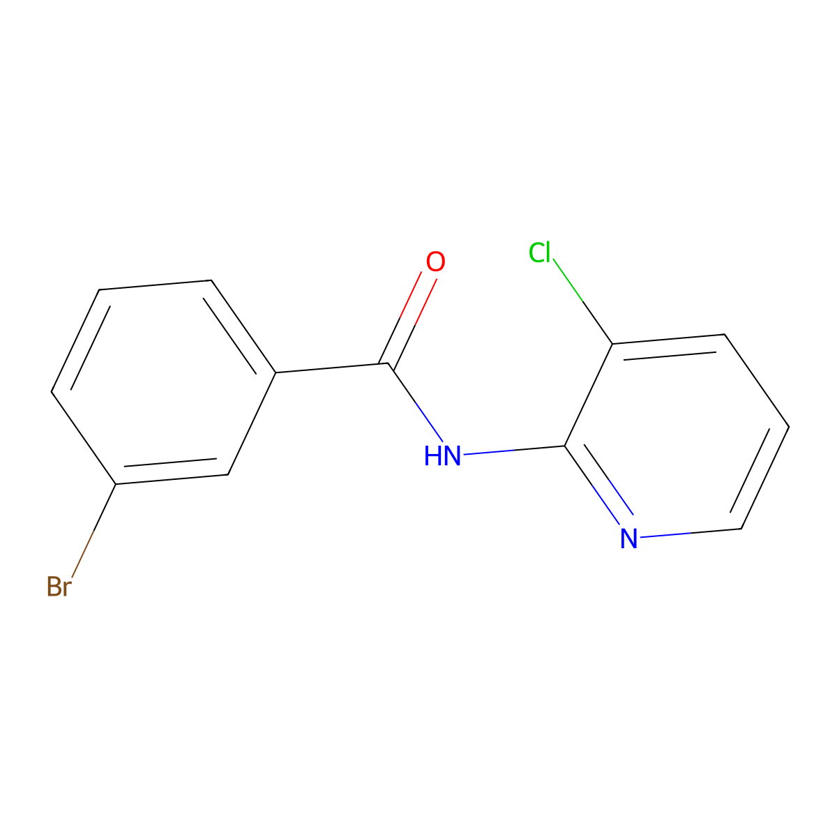 3-bromo-N-(3-chloropyridin-2-yl)benzamide molecular structure, CAS 431984-37-1
