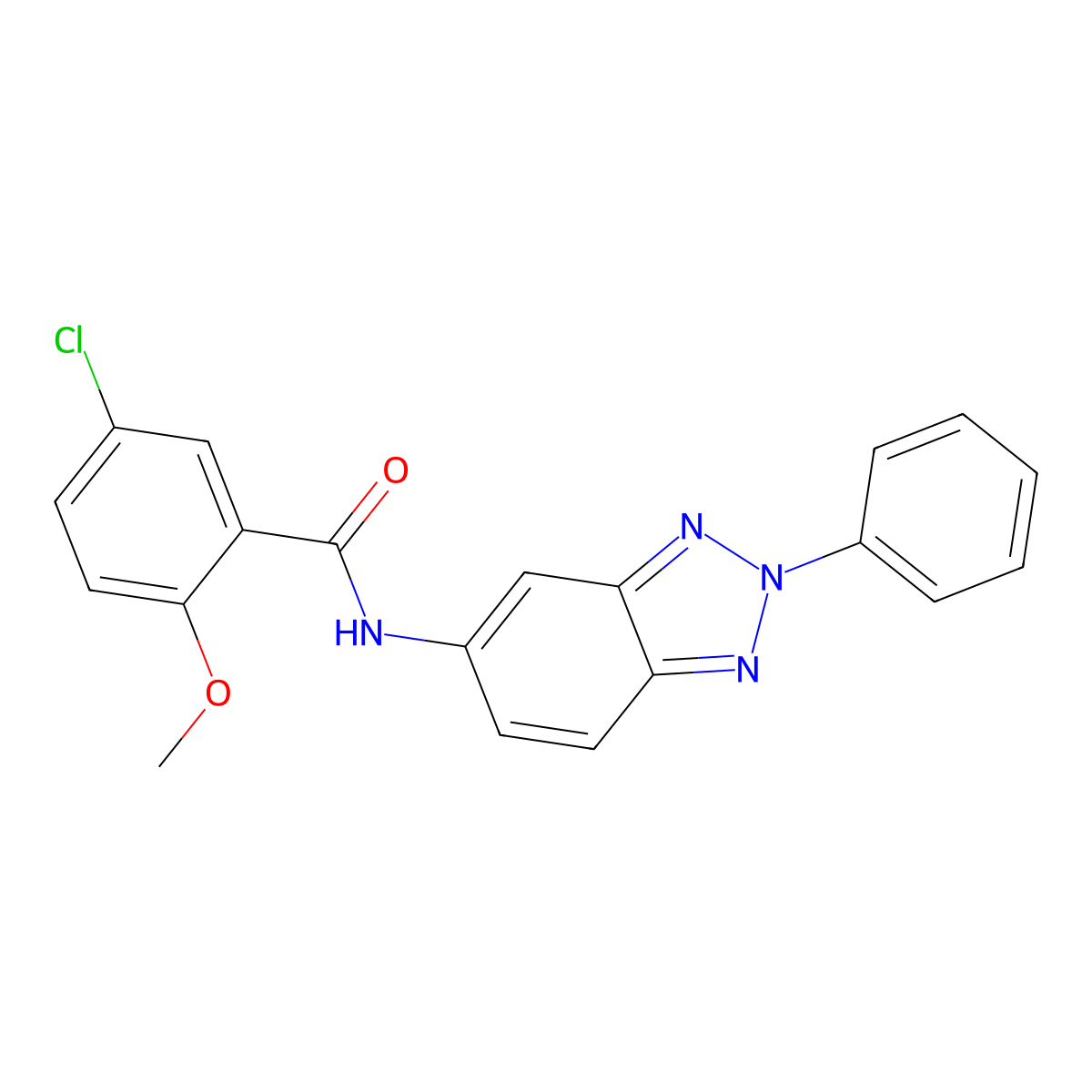 5-chloro-2-methoxy-N-(2-phenylbenzotriazol-5-yl)benzamide molecular structure, CAS 431984-48-4