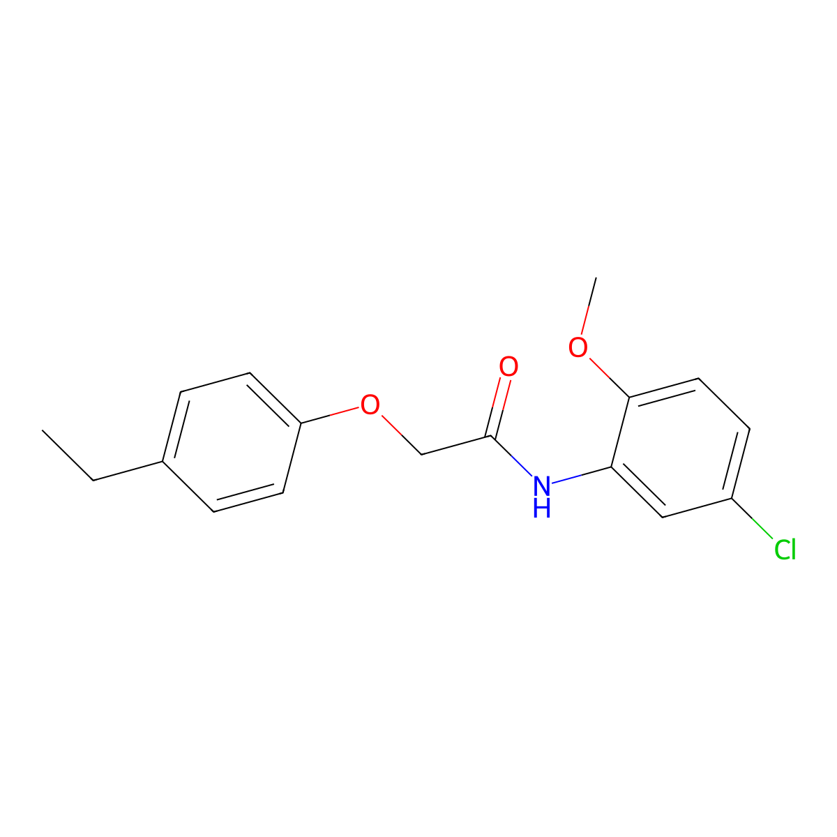N-(5-chloro-2-methoxyphenyl)-2-(4-ethylphenoxy)acetamide molecular structure, CAS 431984-55-3