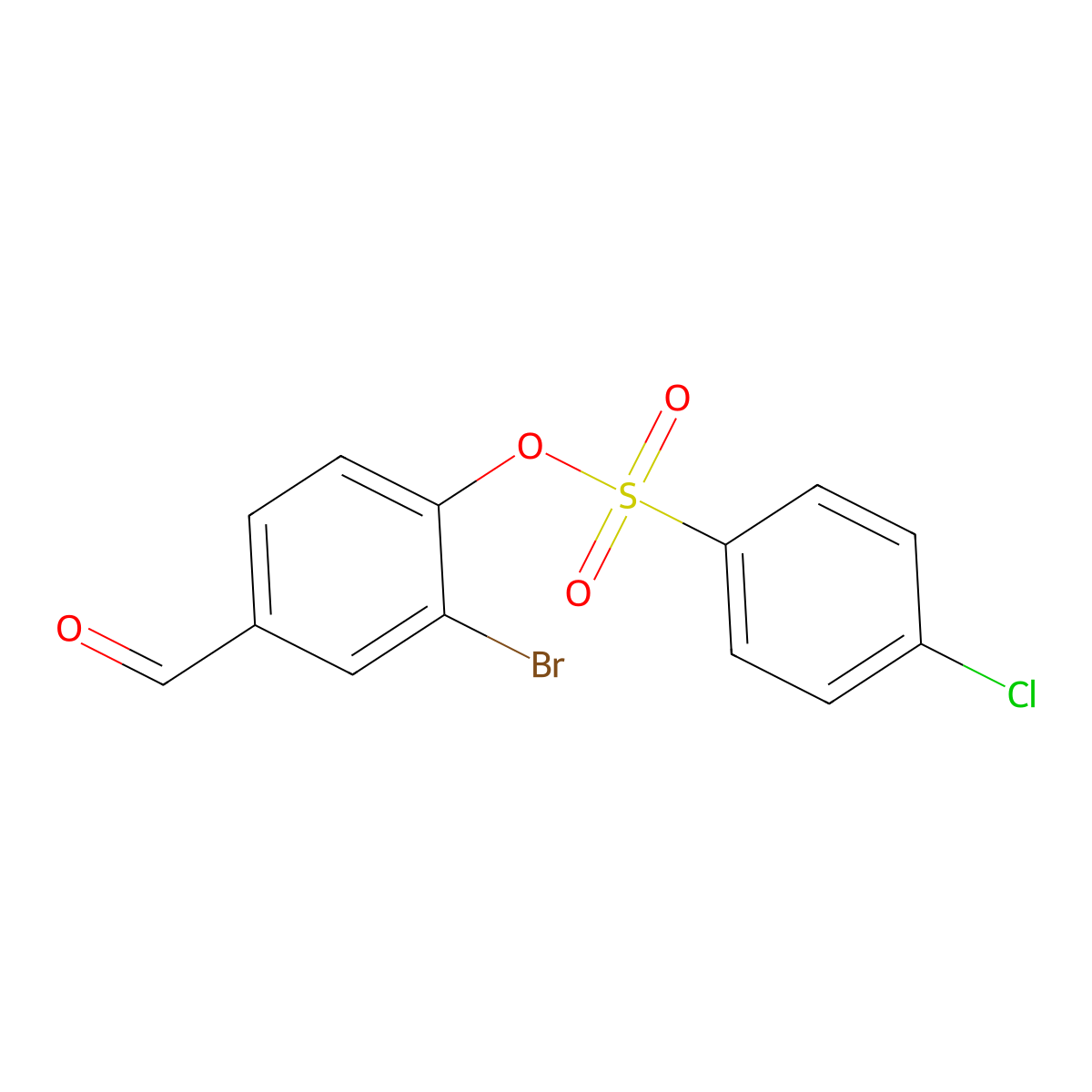 2-Bromo-4-formylphenyl 4-chlorobenzenesulfonate molecular structure, CAS 431984-61-1