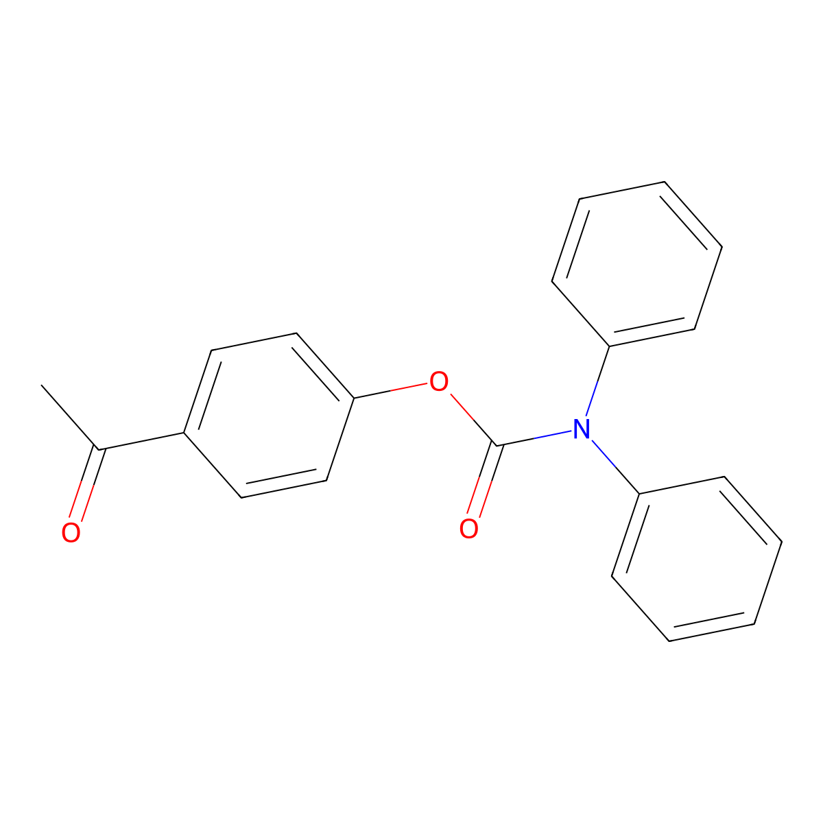 4-Acetylphenyl diphenylcarbamate molecular structure, CAS 431984-86-0