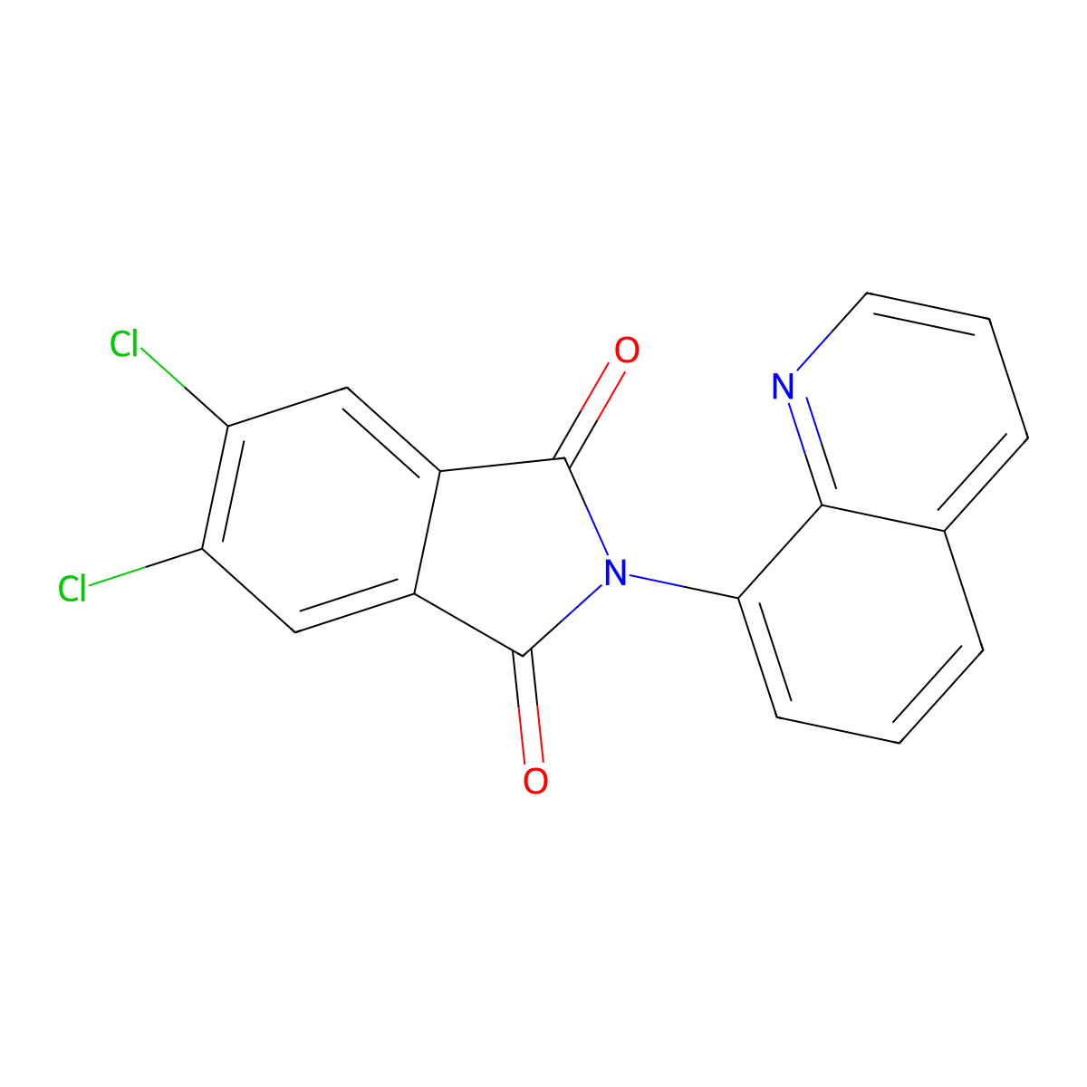 5,6-Dichloro-2-quinolin-8-ylisoindole-1,3-dione molecular structure, CAS 431985-12-5