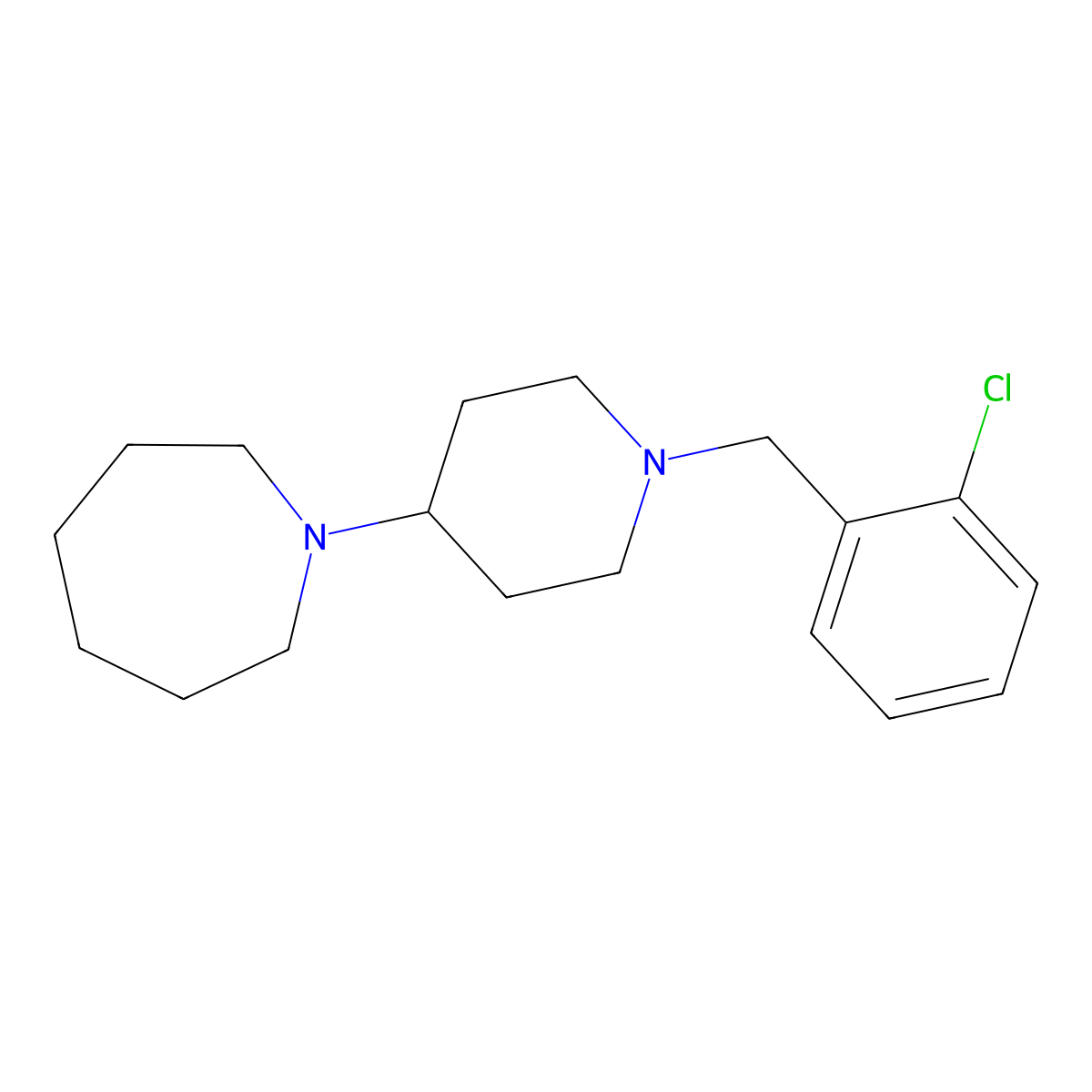 1-[1-(2-Chlorobenzyl)piperidin-4-yl]azepane molecular structure, CAS 431985-49-8