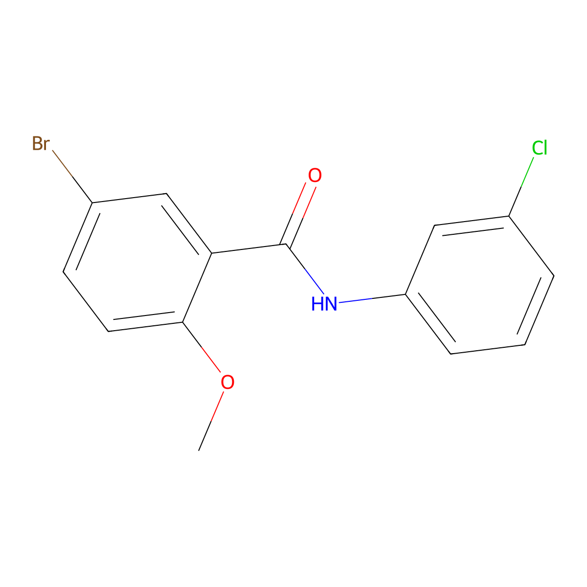 5-bromo-N-(3-chlorophenyl)-2-methoxybenzamide molecular structure, CAS 431985-53-4