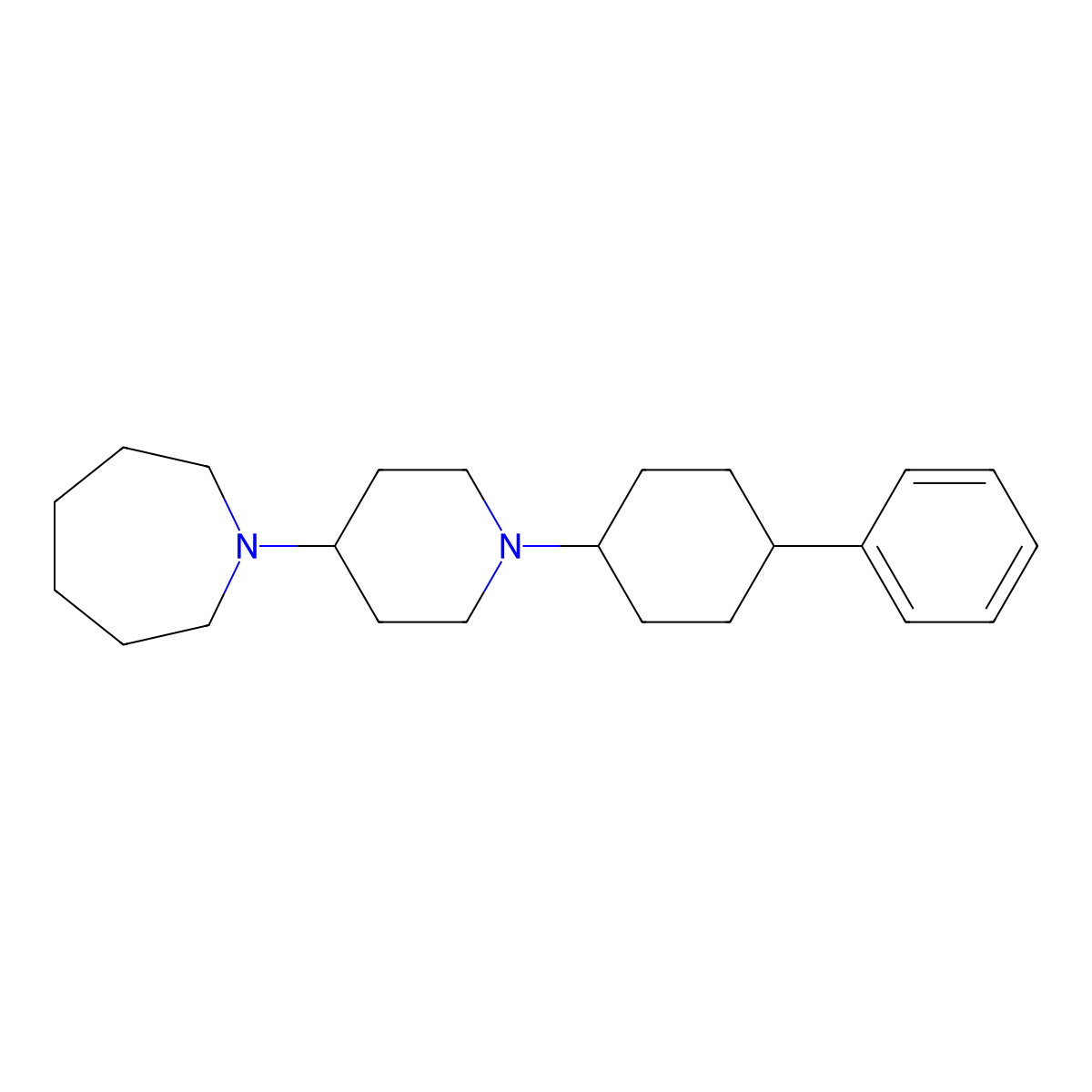 1-[1-(4-Phenylcyclohexyl)piperidin-4-yl]azepane molecular structure, CAS 431985-58-9