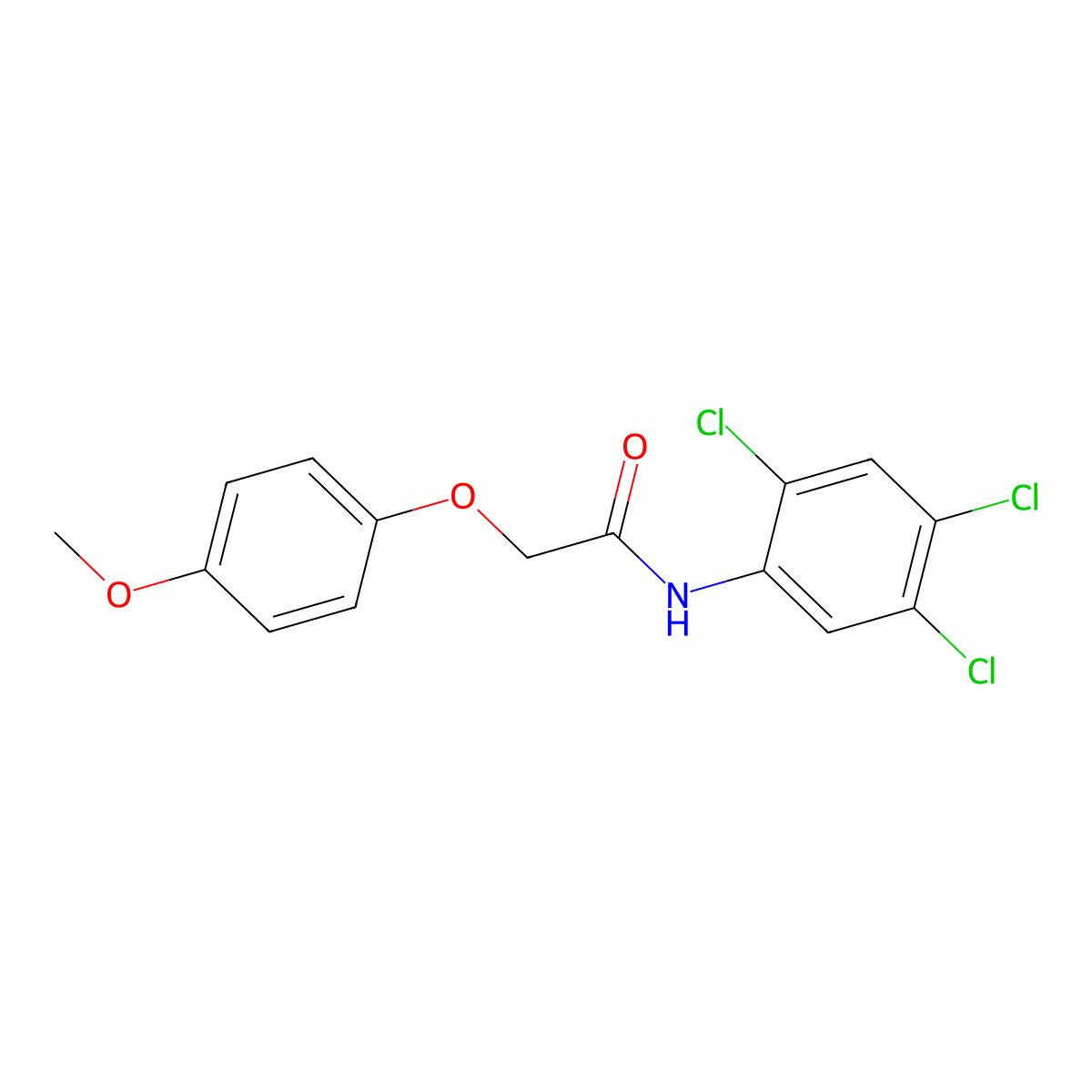 2-(4-methoxyphenoxy)-N-(2,4,5-trichlorophenyl)acetamide molecular structure, CAS 431986-06-0