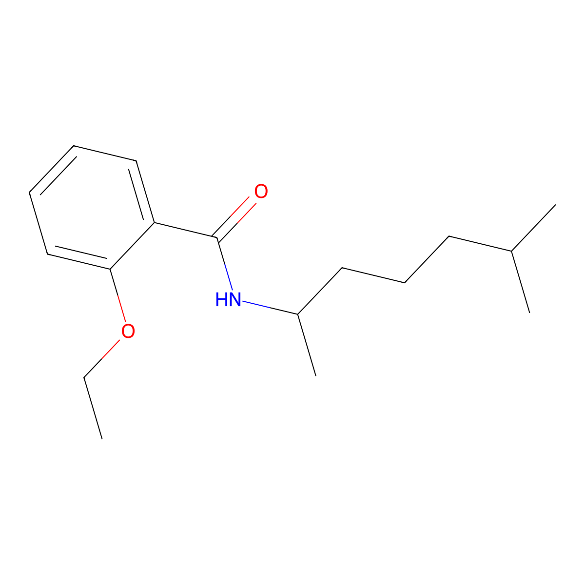 2-ethoxy-N-(6-methylheptan-2-yl)benzamide molecular structure, CAS 431986-13-9