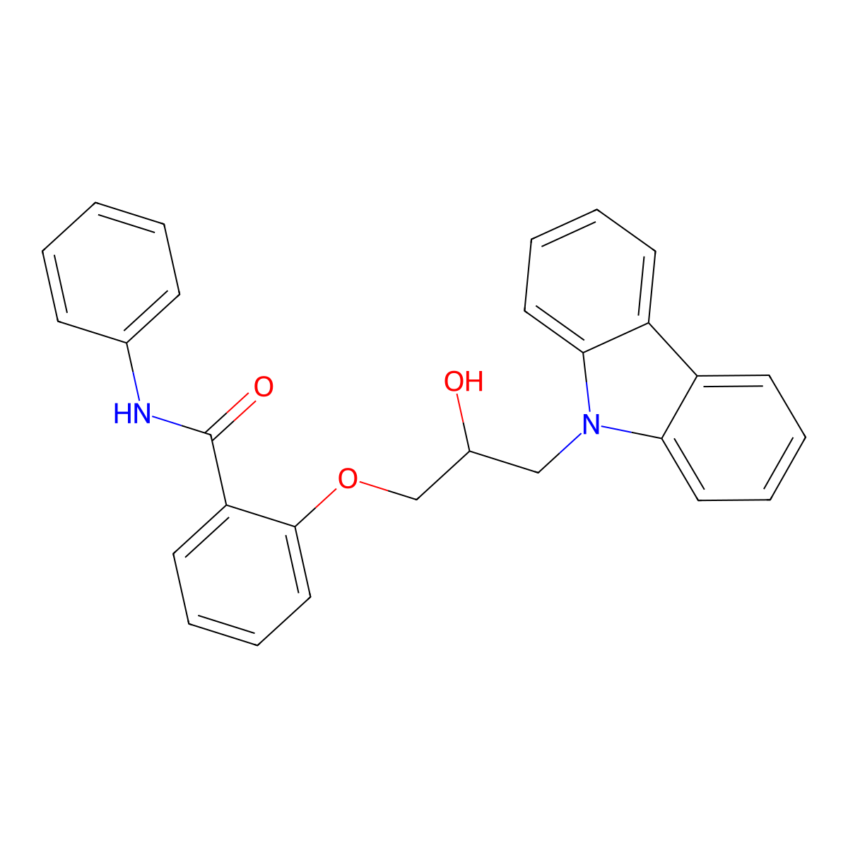 2-(3-carbazol-9-yl-2-hydroxypropoxy)-N-phenylbenzamide molecular structure, CAS 431986-84-4