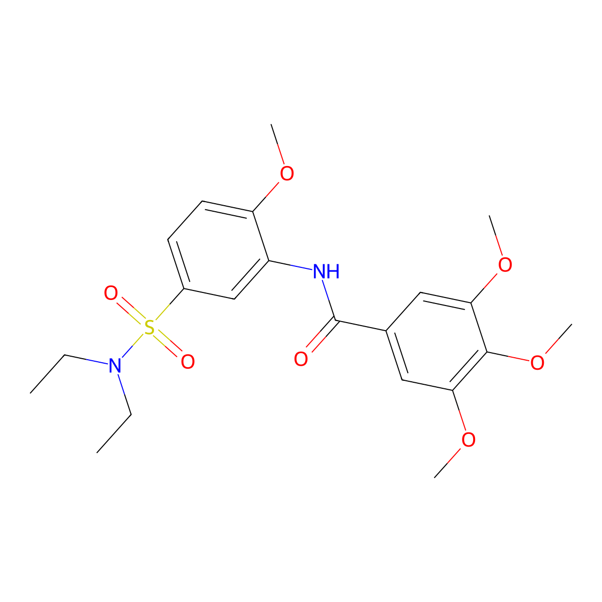 N-[5-(diethylsulfamoyl)-2-methoxyphenyl]-3,4,5-trimethoxybenzamide molecular structure, CAS 431986-95-7
