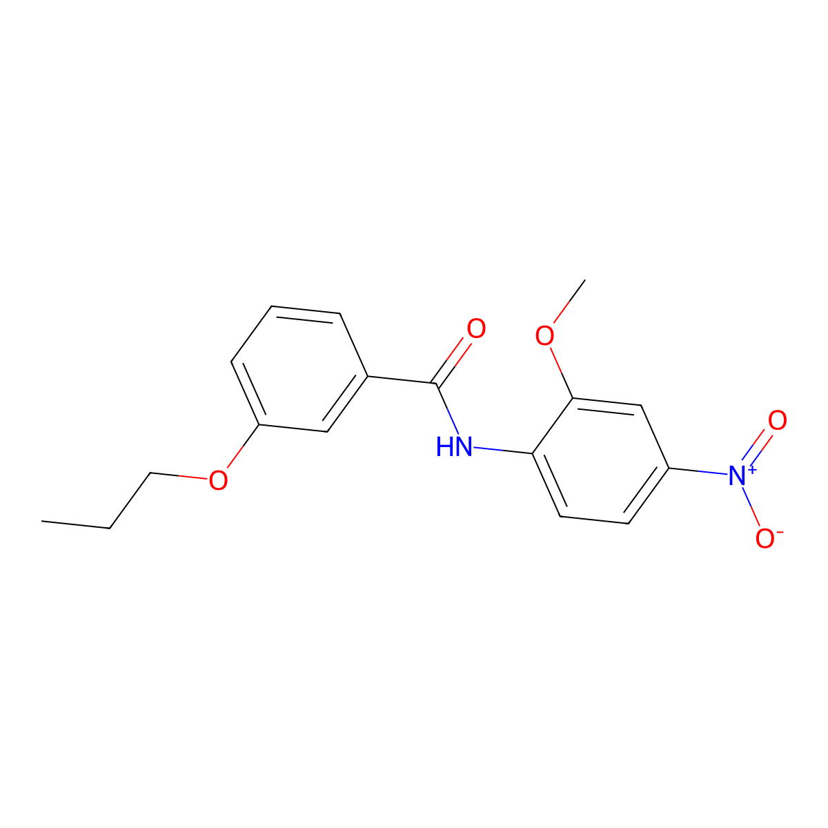 N-(2-methoxy-4-nitrophenyl)-3-propoxybenzamide molecular structure, CAS 431987-08-5