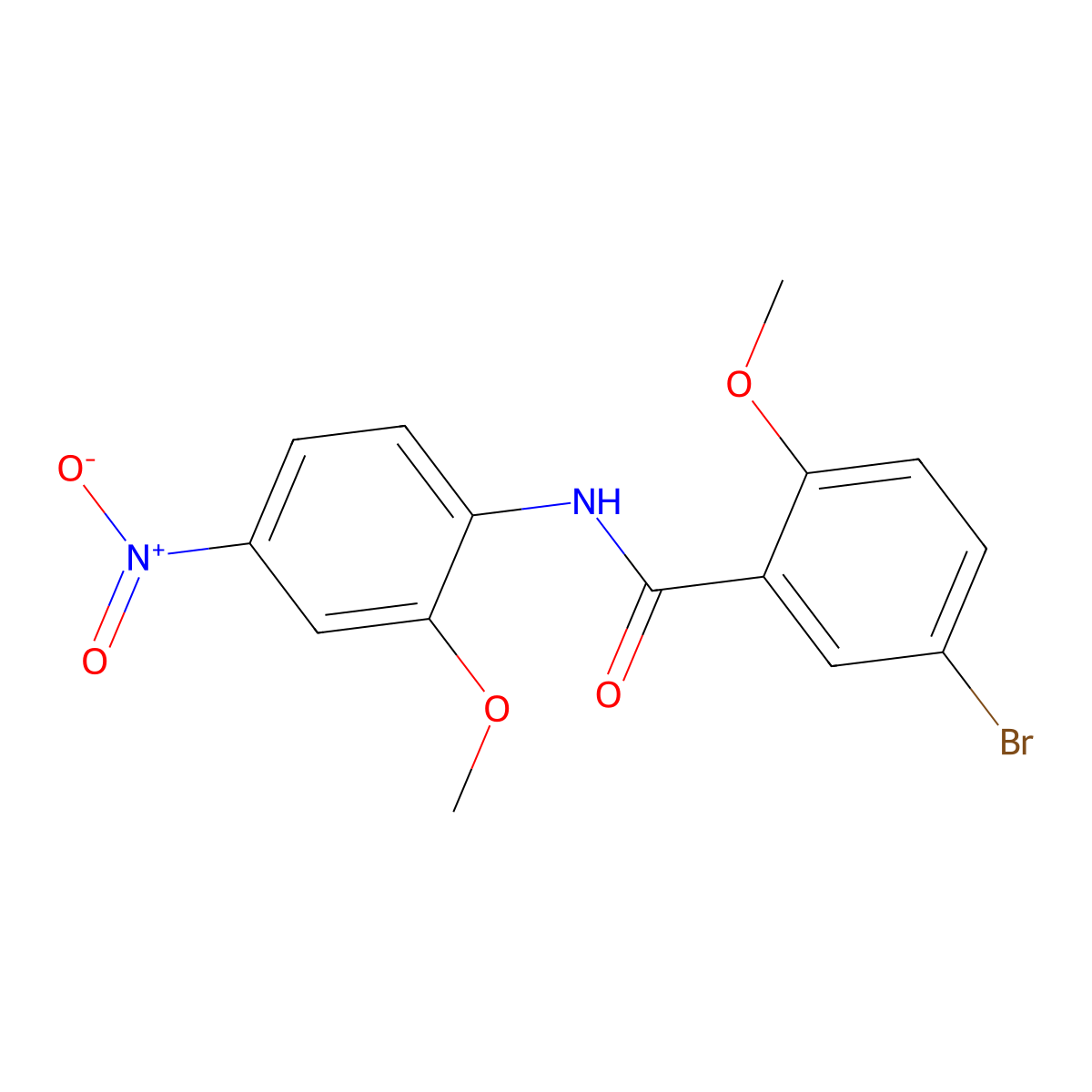 5-bromo-2-methoxy-N-(2-methoxy-4-nitrophenyl)benzamide molecular structure, CAS 431987-10-9