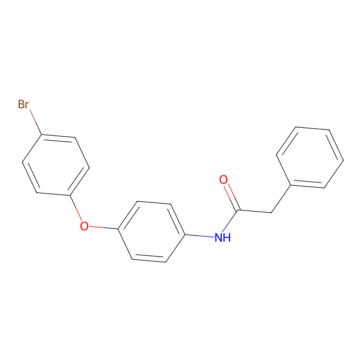 N-[4-(4-bromophenoxy)phenyl]-2-phenylacetamide molecular structure, CAS 431987-17-6