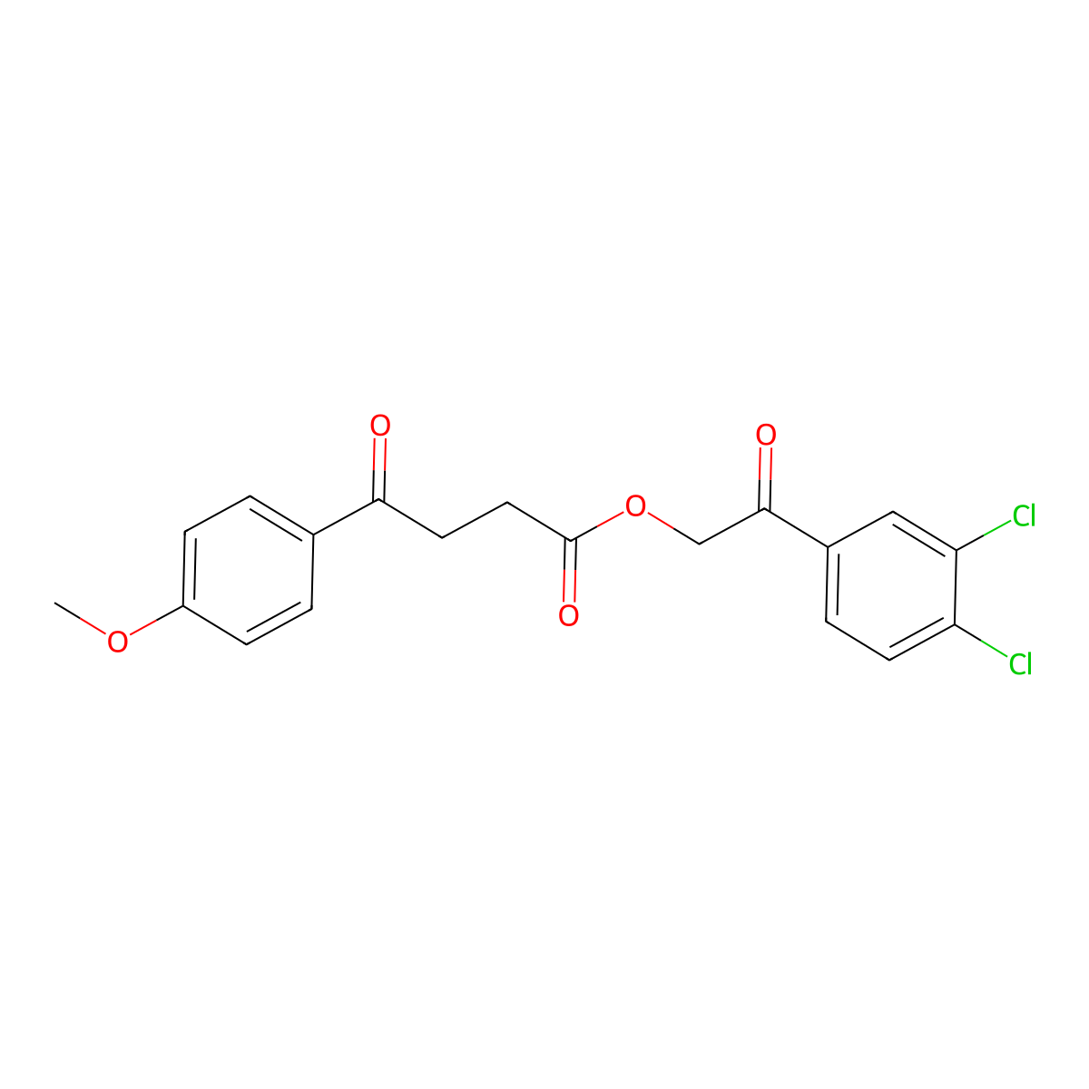 2-(3,4-Dichlorophenyl)-2-oxoethyl 4-(4-methoxyphenyl)-4-oxobutanoate molecular structure, CAS 431987-40-5