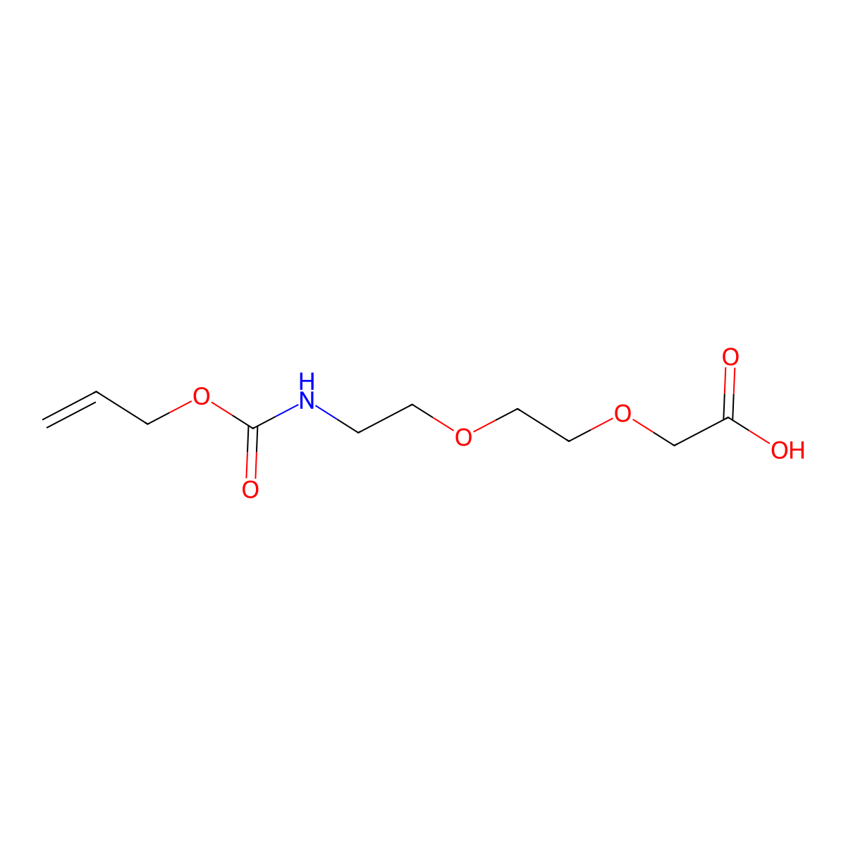 10-Oxo-3,6,11-trioxa-9-azatetradec-13-en-1-oic acid molecular structure, CAS 431990-38-4