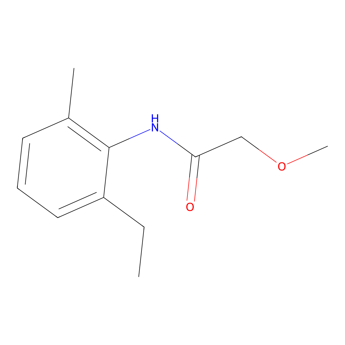 N-(2-ethyl-6-methylphenyl)-2-methoxyacetamide molecular structure, CAS 431991-96-7