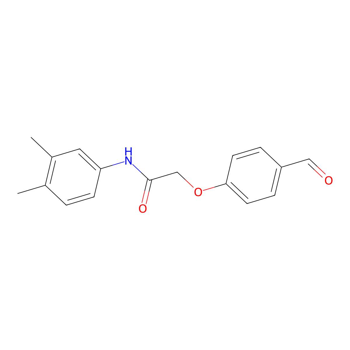 N-(3,4-dimethylphenyl)-2-(4-formylphenoxy)acetamide molecular structure, CAS 431992-06-2