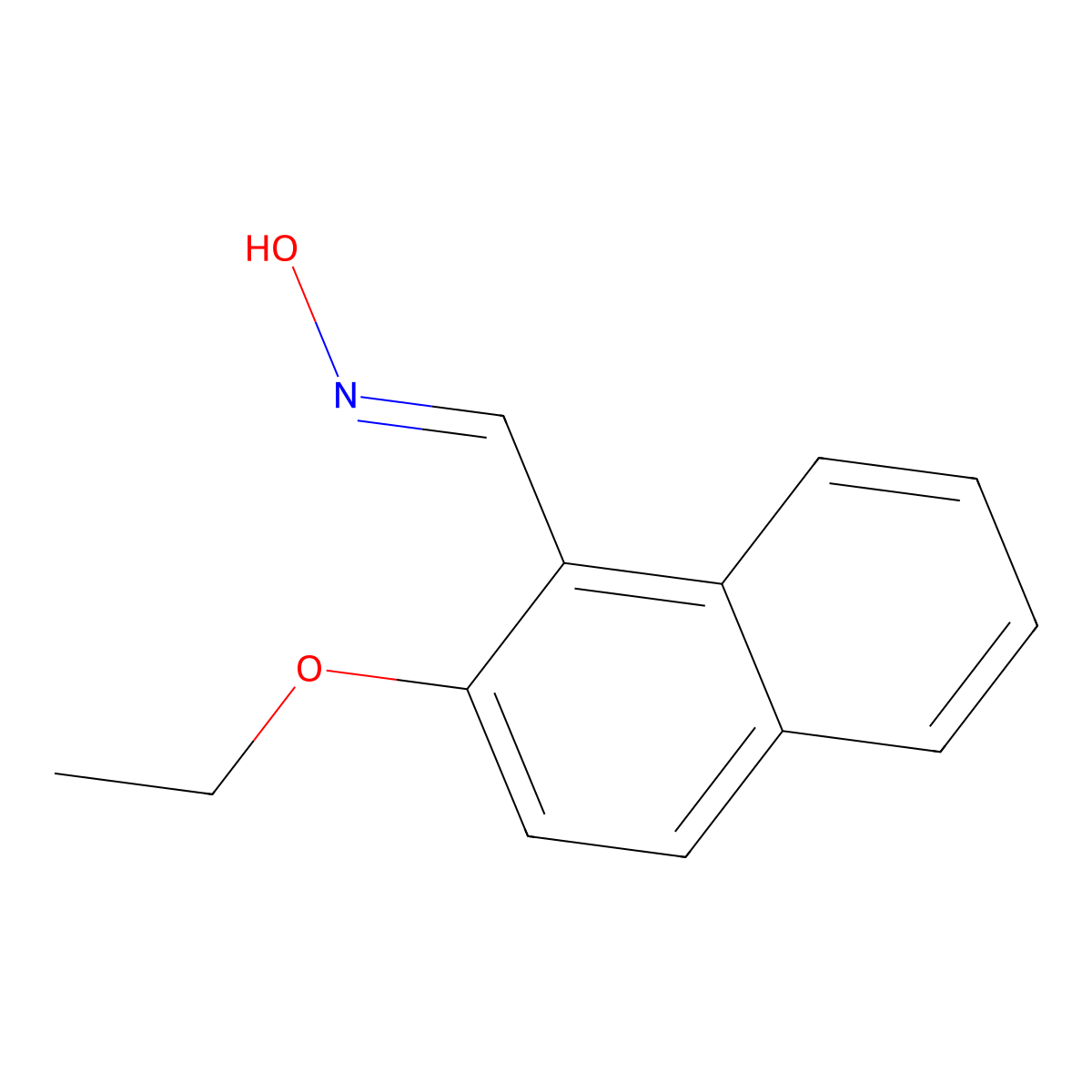 2-Ethoxy-1-naphthaldehyde oxime molecular structure, CAS 431992-35-7