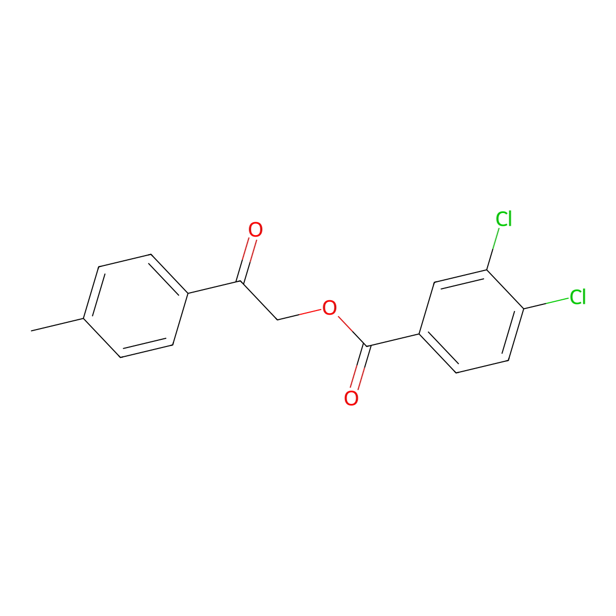 2-(4-Methylphenyl)-2-oxoethyl 3,4-dichlorobenzoate molecular structure, CAS 431992-36-8