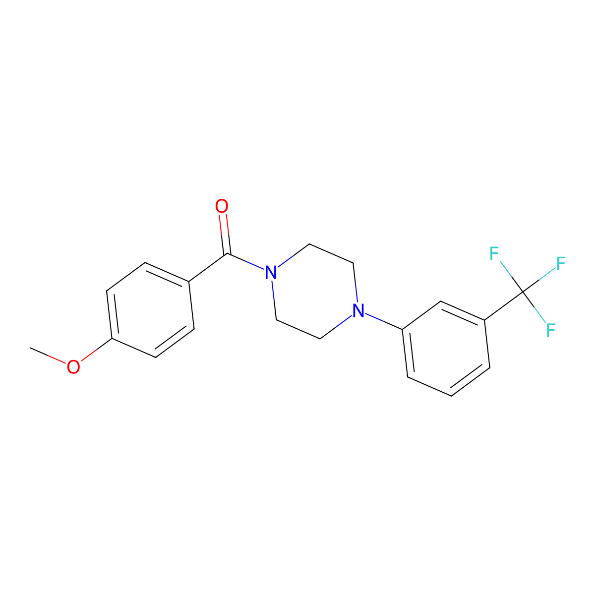 4-Methoxyphenyl 4-[3-(trifluoromethyl)phenyl]piperazinyl ketone molecular structure, CAS 431992-49-3