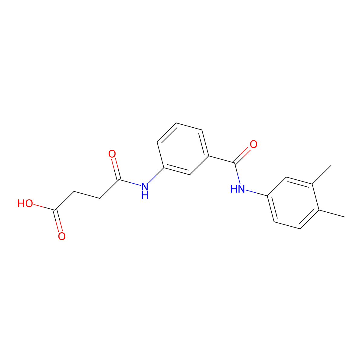 4-[3-[(3,4-Dimethylphenyl)carbamoyl]anilino]-4-oxobutanoic acid molecular structure, CAS 431993-03-2