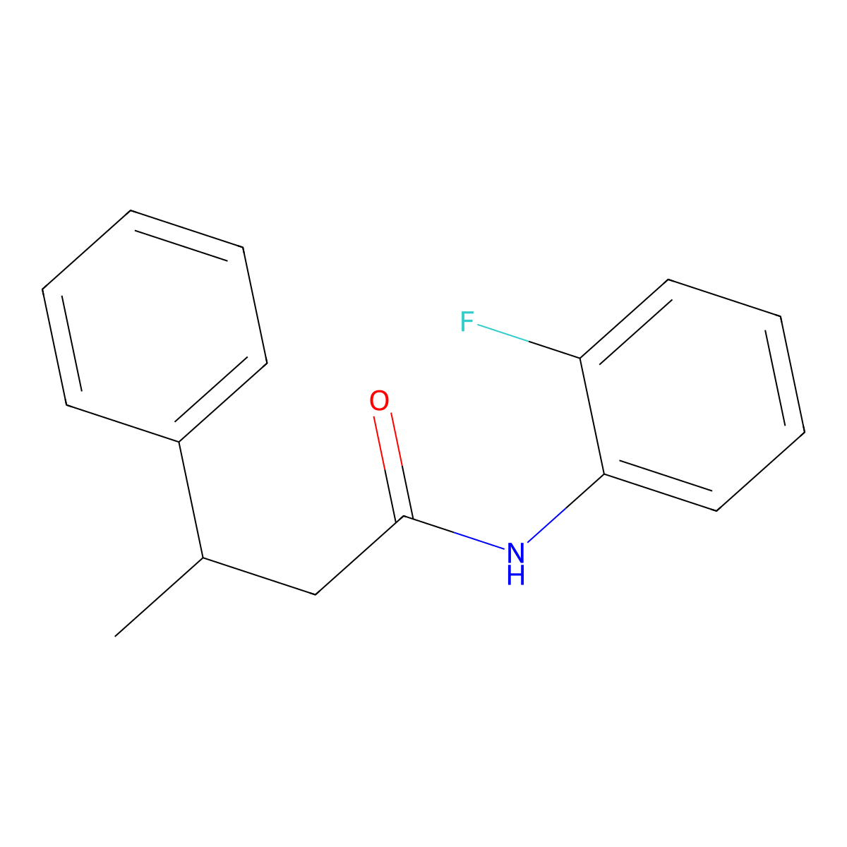 N-(2-fluorophenyl)-3-phenylbutanamide molecular structure, CAS 431993-66-7
