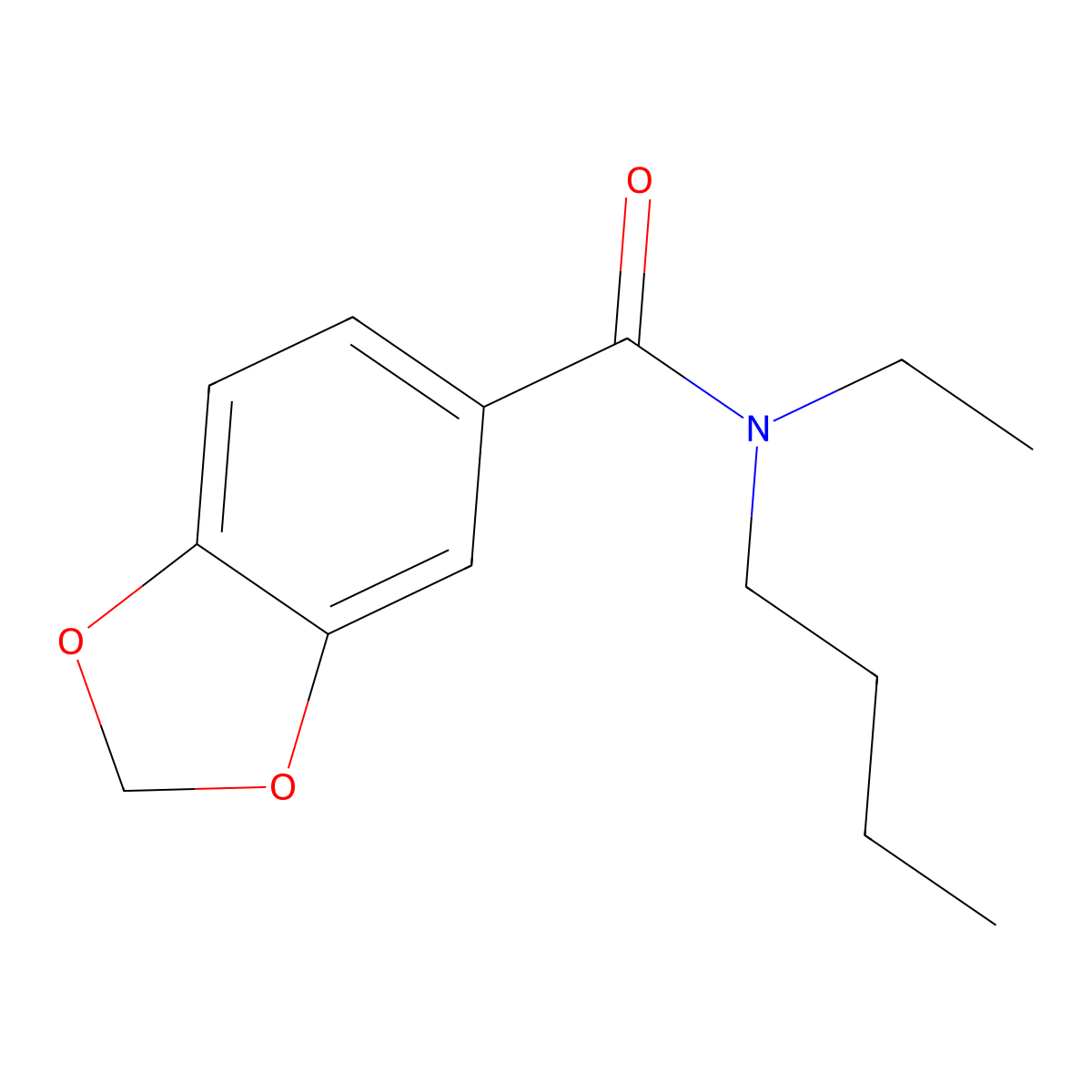 N-butyl-N-ethyl-1,3-benzodioxole-5-carboxamide molecular structure, CAS 431993-73-6