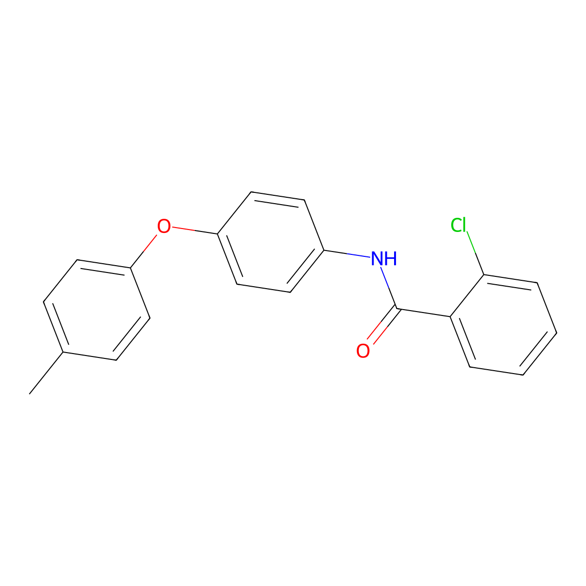 2-chloro-N-[4-(4-methylphenoxy)phenyl]benzamide molecular structure, CAS 431993-80-5