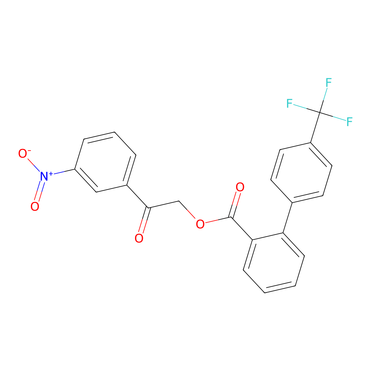 2-(3-Nitrophenyl)-2-oxoethyl 4'-(trifluoromethyl)biphenyl-2-carboxylate molecular structure, CAS 431993-95-2