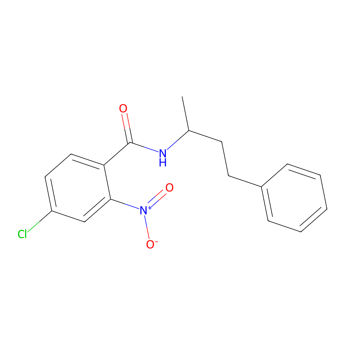 4-chloro-2-nitro-N-(4-phenylbutan-2-yl)benzamide molecular structure, CAS 431994-02-4