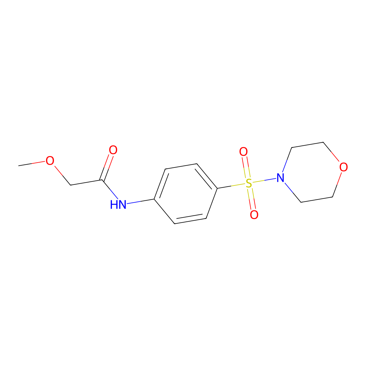 2-methoxy-N-[4-(morpholin-4-ylsulfonyl)phenyl]acetamide molecular structure, CAS 431994-07-9
