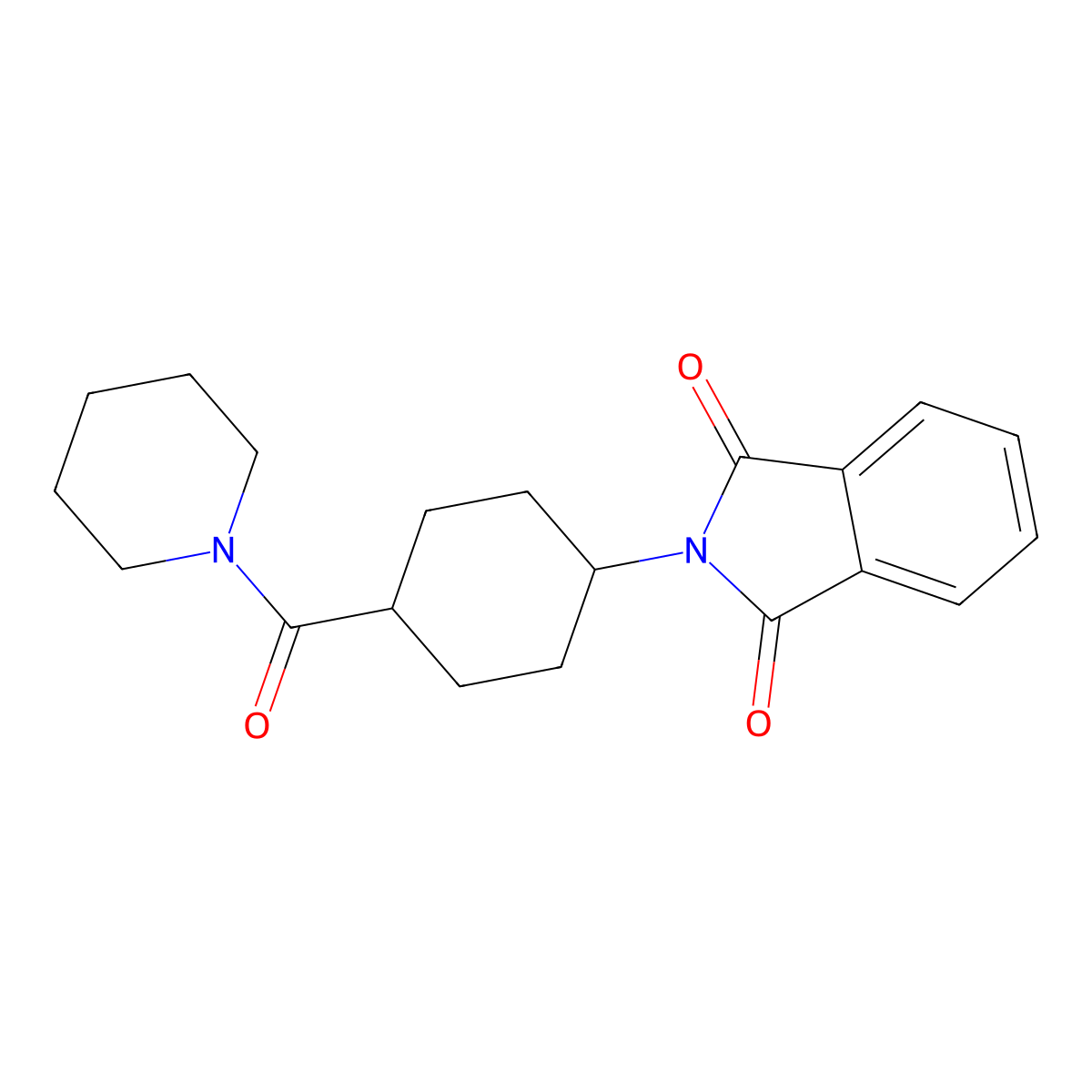 2-[4-(Piperidine-1-carbonyl)cyclohexyl]isoindole-1,3-dione molecular structure, CAS 431994-10-4