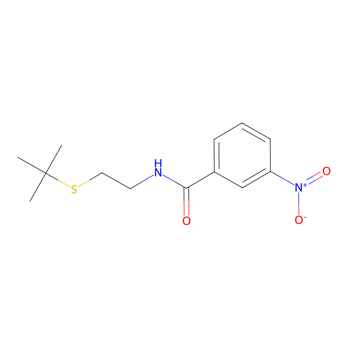 N-[2-(tert-butylsulfanyl)ethyl]-3-nitrobenzamide molecular structure, CAS 431994-22-8