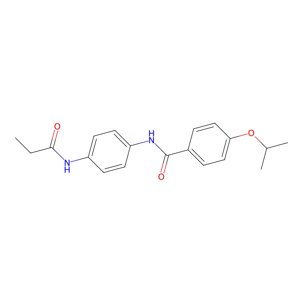 N-[4-(propanoylamino)phenyl]-4-propan-2-yloxybenzamide molecular structure, CAS 431994-55-7