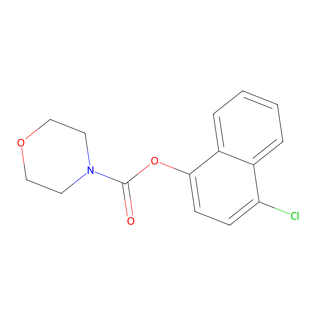 4-Chloronaphthyl morpholine-4-carboxylate molecular structure, CAS 431994-82-0